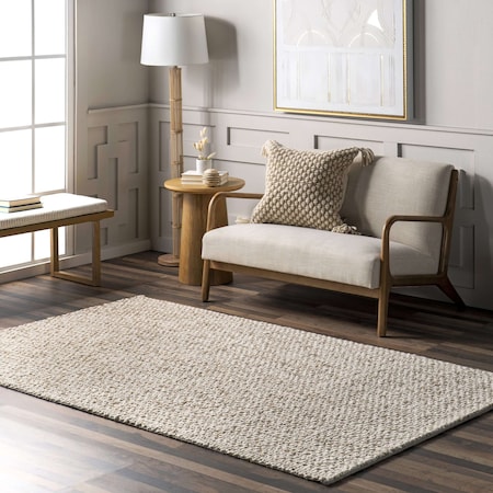 Nuloom Enida Casual Farmhouse Wool Blend Area Rug 4ft x 6ft VESE02A-406
